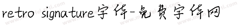 retro signature字体字体转换